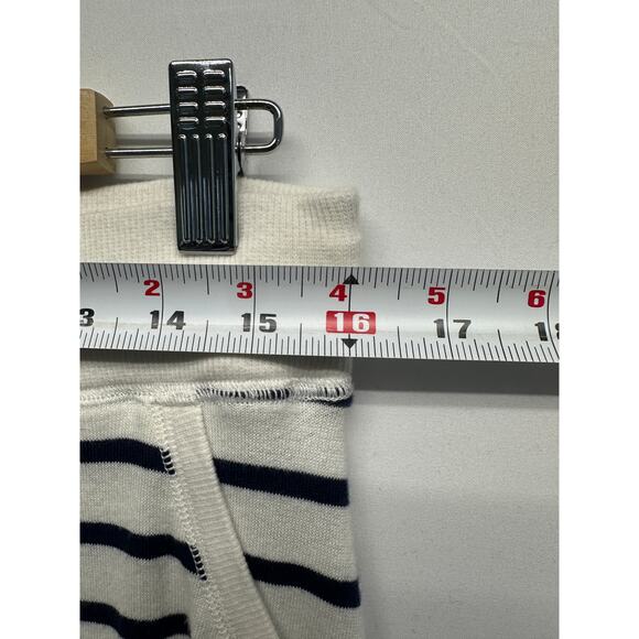 Saturday Sunday Navy Stripe Drawstring Midi Skirt with Pockets M Nautical Resort - Picture 3 of 8